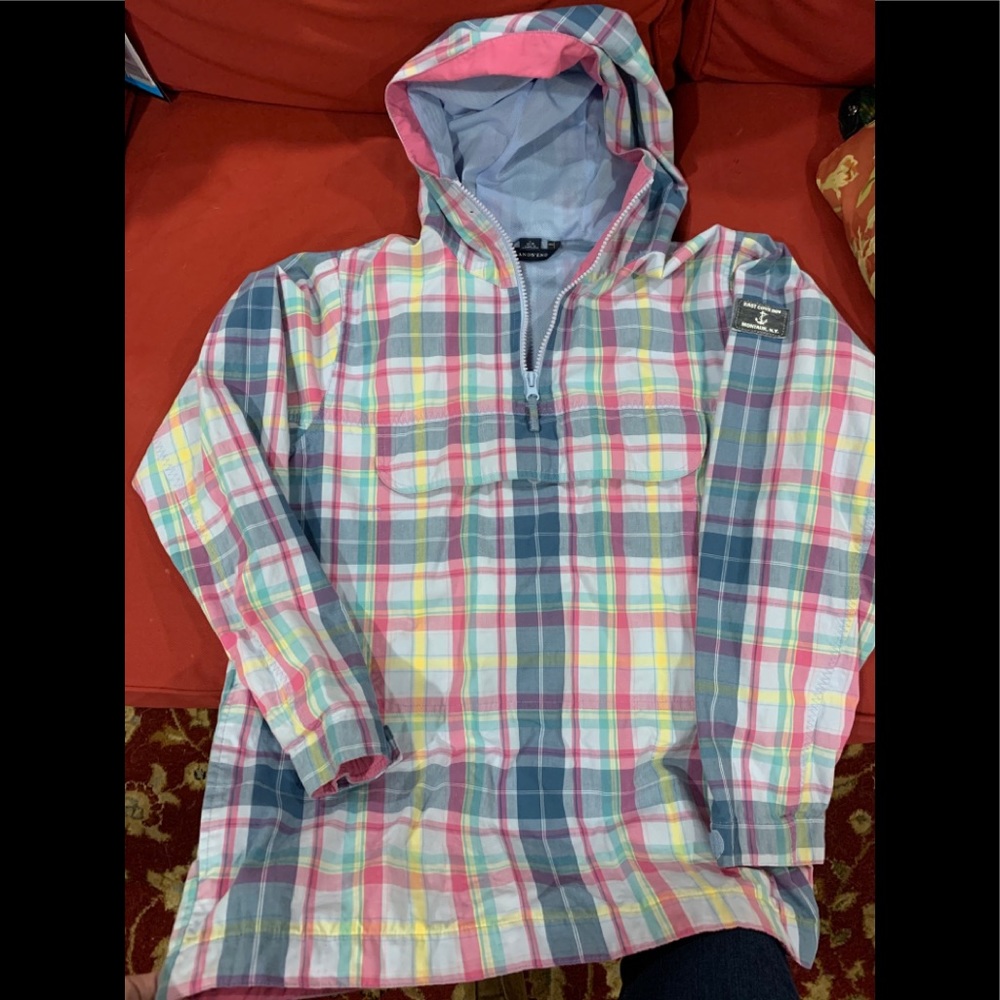 Lands End hooded pull over jacket - girls large